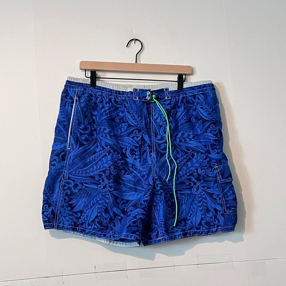Vintage 00S Tommy Hilfiger Mens Premium Swim Trunks Size L Floral Board Shorts